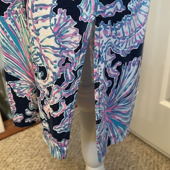 LILLY PULITZER Malin Midi V-Neck Dress SHELLS BELLS Deep Sea Navy Women’s XS - Picture 9 of 14